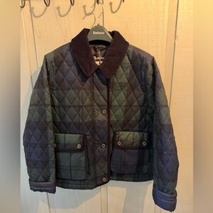 Barbour Louden Quilted Jacket in Blackwatch plaid